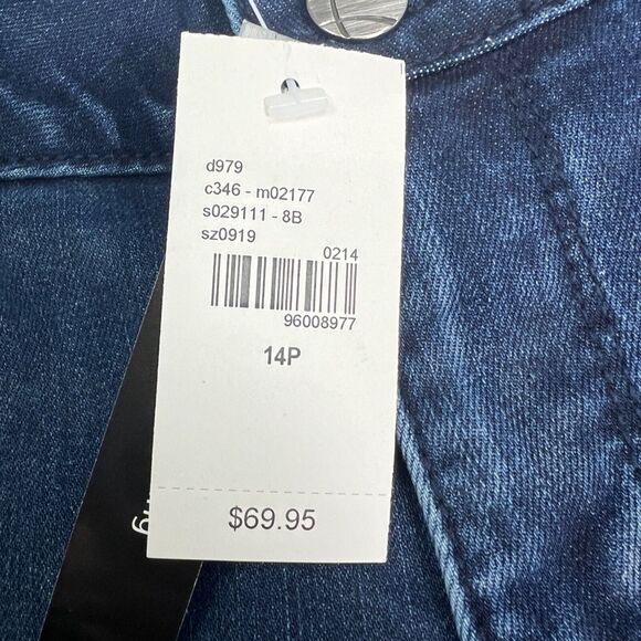 NWT Lane Bryant Tummy Control Dark Wash Jeans 14 PLUS Petite Skinny Jeans New - Picture 4 of 8